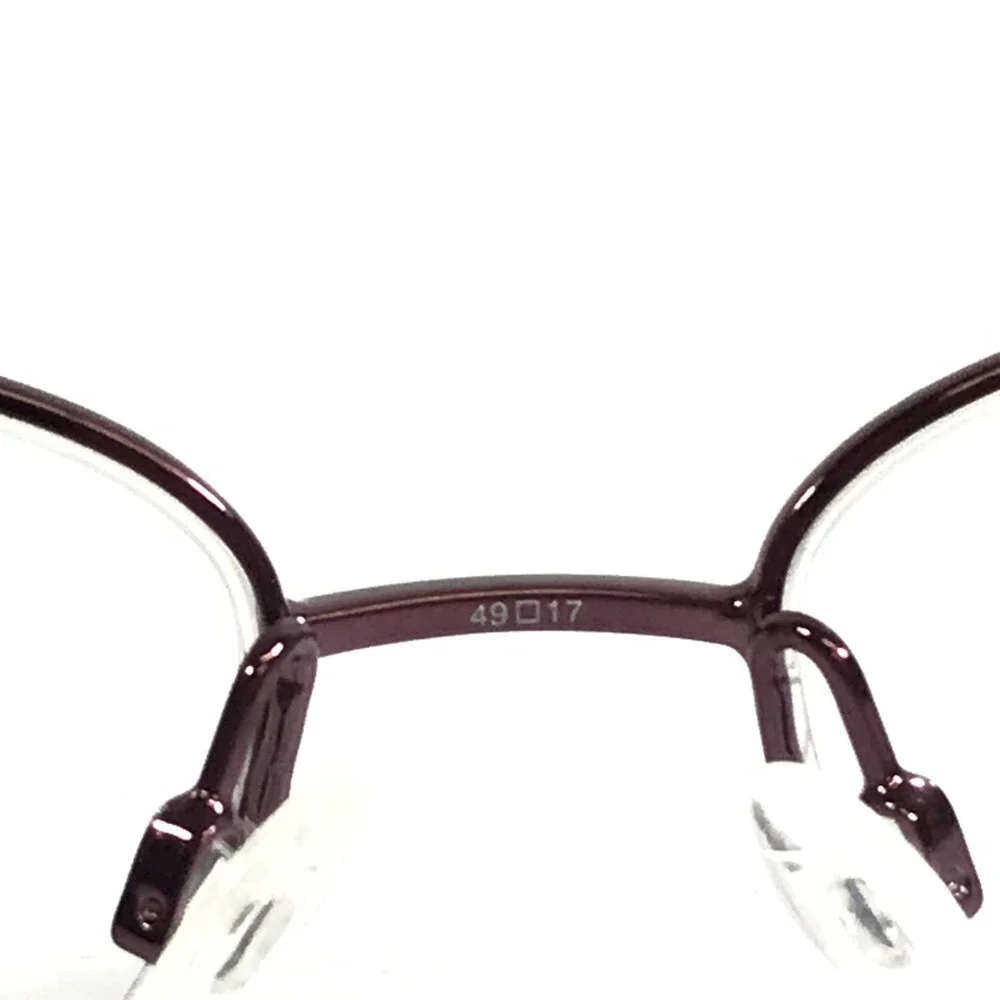 Aristar Petite Eyeglasses Frames AR16380 513 Wine Purple Half Rim 49-17-130